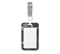 Porte-badge d'identification avec cordon pour travail, infirmière, enseignant - Love Rock - Taille unique