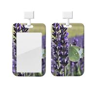 Porte-badge d'identification avec cordon - Protection verticale - Coque rigide en ABS transparent - Bobine rétractable pour le travail et le bureau