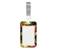 Porte-badge d'identification avec cordon tour de cou vertical et étanche pour bureau, école