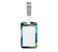 Porte-badge d'identification avec cordon tour de cou vertical étanche pour bureau, école