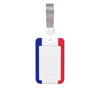 Porte-badge d'identification avec drapeau français - Étanche - Protection de carte de travail pour bureau - ABS amusant