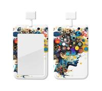 Porte-badge d'identification avec intelligence artificielle, motif cerveau, avec cordon détachable, pour médecin, enseignant, infirmière, personnel de bureau