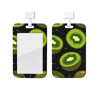 Porte-Badge d'identification avec lanière Kiwi Fruit Card Name Tag Longe Vertical ID Protector Bage Clips forNursingTeacher Student