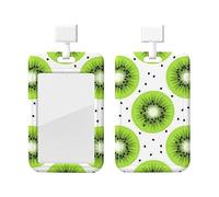 Porte-Badge d'identification avec lanière Kiwi Slice Card Name Tag Longe Vertical ID Protector Bage Clips forNursingTeacher Student