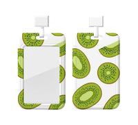 Porte-badge d'identification avec lanière Kiwi vert et tranches de kiwi Card Name Tag Longe Vertical ID Protector Bage Clips forNursingTeacher Student