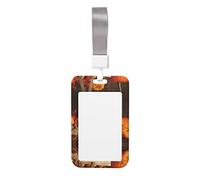 Porte-badge d'identification citrouille d'automne avec cordon, cordon tour de cou amovible, pour femme, adolescente, infirmière, enseignant, entraîneur