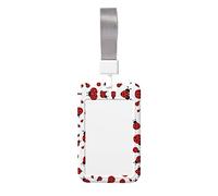 Porte-badge d'identification coccinelle avec cordon, cordon tour de cou amovible, pour femme, adolescente, infirmière, enseignant, entraîneur