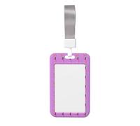 Porte-badge d'identification coloré pour femme avec sangle de cou verticale étanche pour bureau, école