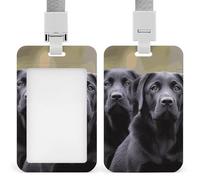 Porte-badge d'identification de chien labrador retriever avec cordon de suspension, étui de protection vertical multi-usage pour bureau, enseignant, infirmière