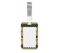 Porte-badge d'identification de style bohème traditionnel africain imprimé avec sangle de cou vertical étanche pour bureau école