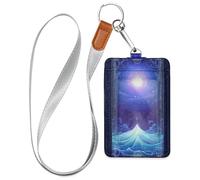 Porte-badge d'identification de travail en cuir pour femme avec lanière et capacité de 3 cartes pour le personnel, les officiers, les étudiants, les médecins, les employés