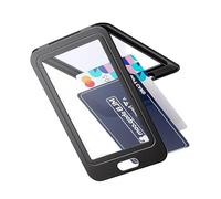 Porte-badge d'identification double face vertical en plastique rigide pour cartes de crédit de bureau, porte-badge d'identification transparent