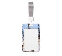 Porte-badge d'identification en forme d'ours polaire avec cordon, cordon tour de cou amovible, pour femme, adolescente, infirmière, enseignant, entraîneur