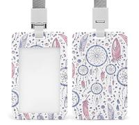 Porte-badge d'identification en plastique avec cordon - Attrape-rêves - Pour femmes, infirmières, enfants, enseignants, médecins, étudiants, employés de bureau