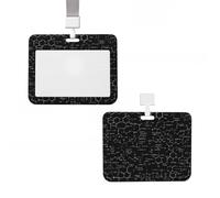 Porte-badge d'identification en plastique avec lanière - Illustration scientifique et chimie - Porte-badge de travail - Pour infirmière, enseignante, bureau, cartes de crédit