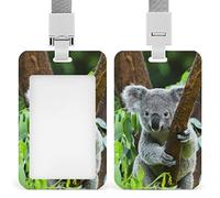 Porte-badge d'identification en plastique avec lanière Koala au zoo pour femmes, infirmières, enfants, enseignants, médecins, étudiants, employés de bureau