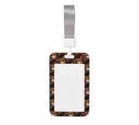 Porte-badge d'identification imprimé aigle volant avec sangle de cou vertical étanche pour bureau école