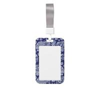 Porte-badge d'identification imprimé éléphant bohème avec sangle de cou verticale étanche pour bureau école