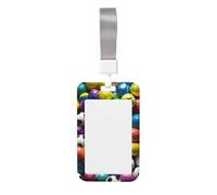 Porte-badge d'identification imprimé football avec sangle de cou verticale étanche pour bureau école