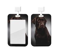 Porte-badge d'identification Labrador Retriever avec lanière Protecteur de carte d'identité en plastique Porte-badge avec fenêtre transparente Porte-badge de carte d'identité pour infirmièreFournitu