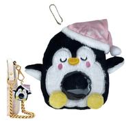 Porte-badge d'identification mignon pingouin pingouin avec photo, couverture d'identité | Sac souple avec remorque, peluche, porte-cartes, organisateur de cartes