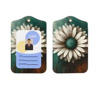 Porte-badge d'identification moderne en cuir synthétique avec cordon, porte-badge vertical pour Ofiice