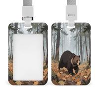 Porte-badge d'identification Sables in The Taiga, porte-carte d'identité vertical avec cordon détachable, porte-badges rigide et résistant, porte-cartes de travail étanches, protection pour la sécurit