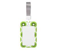 Porte-badge d'identité avec lanière Kiwi Slice Étanche extra épais en plastique transparent refermable Porte-carte d'identité, taille intérieure 5,1 x 7,6 cm, style vertical, cadeau étudiant infirmi