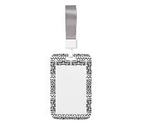 Porte-badge d'identité avec lanière motif ethnique étanche en plastique extra épais transparent refermable porte-carte d'identité, taille intérieure 5,1 x 7,6 cm, style vertical, cadeau étudiant inf