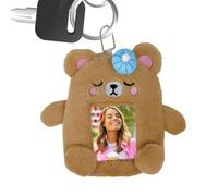 Porte-Badge d'identité Mignon - Ours de Dessin animé en Peluche, Cadre d'affichage de Photos, Organisateur de Cartes de Bus pour Carte d'identité, Carte de crédit, Photo