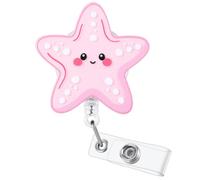 Porte-badge d'infirmière en forme d'étoile de mer rétractable pour | Cadeau pour travailleur de la santé, badge médical à clip pour CNA MA LPN LVN étudiant infirmière PCT NICU IRM sans danger