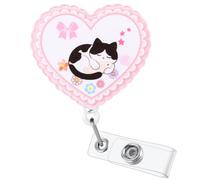 Porte-badge d'infirmière rétractable en forme de chat mignon pour | Cadeau pour travailleur de santé, badge médical pour CNA MA LPN LVN étudiant infirmière PCT NICU pharmacie IRM sans danger