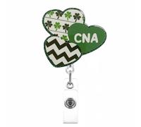 Porte-Badge du Festival irlandais avec bobines à Clip en métal, porte-carte d'infirmière et de médecin, porte-Badge rétractable