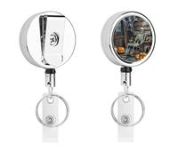 Porte-badge effrayant squelette fantôme avec enrouleur rétractable, clip en acier inoxydable, porte-carte d'identité robuste pour le travail, les infirmières, les enseignants et la sécurité