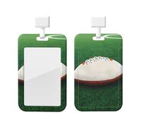 Porte-badge élégant avec cordon en forme de ballon de rugby blanc, parfait pour les enseignants, les journalistes, les médecins, cadeaux de bureau