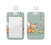 Porte-badge élégant en forme de chaton et papillon, parfait pour les enseignants, les journalistes, les médecins, les cadeaux de bureau