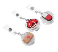 Porte-badge en Acrylique Abs Alliage D'aluminium 3 Pièces Rétractable
