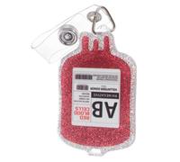 Porte-badge en Acrylique, Clip Portable Rouge Rétractable pour Cartes