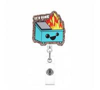 Porte-badge en acrylique de dessin animé avec clip de poche de ceinture pour médecin infirmière pour hôpital de bureau clip avec câble