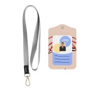 Porte-badge en cuir avec cordon, jolie petite araignée rouge pour le personnel, les enseignants et les étudiants