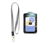 Porte-badge en cuir avec lanière pour professeurs, enseignants et étudiants