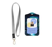Porte-badge en cuir avec lanière pour professeurs, enseignants et étudiants