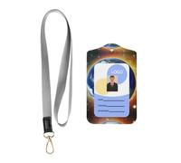 Porte-badge en cuir avec lanière pour professeurs, enseignants et étudiants