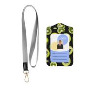 Porte-badge en cuir avec lanière pour professeurs, enseignants et étudiants
