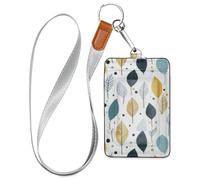 Porte-badge en cuir de style moderne pour femme avec cordon et capacité de 3 cartes d'identité et porte-cartes pour le personnel, les officiers, les étudiants, les médecins, les employés