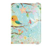 Porte-badge en cuir étanche pour la fête des parents avec oiseaux et famille