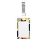 Porte-badge en forme de chat d'art moderne du milieu du siècle. Matériau ABS durable, affichage clair de l'identification, convient pour le bureau, un événement, une réunion, une identification facile