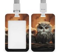 Porte-badge en forme de chouette avec cordons rétractables verticaux en plastique pour enseignant, infirmière, médecin, bureau, cadeau pour collègues de travail