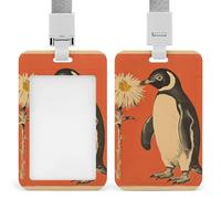 Porte-badge en forme de fleur et de pingouin avec cordon amovible, étanche et vertical, pour infirmière, enseignant, bureau, femme et homme