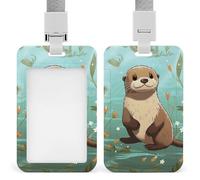 Porte-badge en forme de loutre avec cordon amovible, étanche pour bureau, lieu de travail